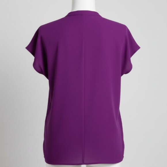 Gently Used ELOQUII Women's Plus Size Notch Collar Blouse 24 - Picture 7 of 15